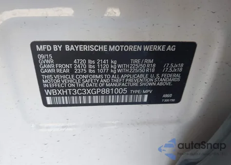 2016 BMW X1 xDrive28I z USA, uszkodzony, nr VIN WBXHT3C3XGP881005